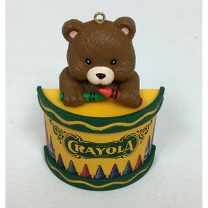 1992 Crayola Crayons Bear W/ Drum Christmas Tree Ornament Holiday Binney & Smith